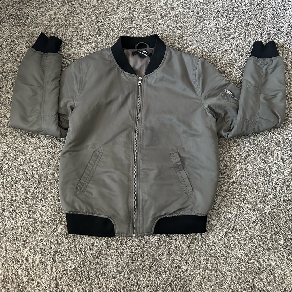 Forever 21 Grey Bomber Jacket